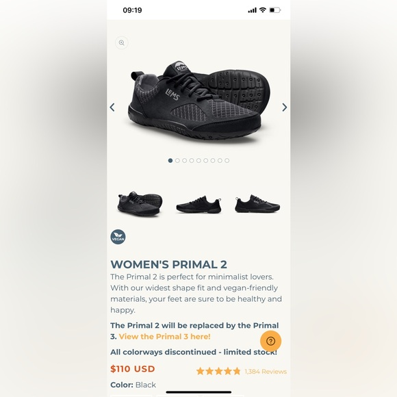 LEM’s Primal 2 Zero Drop Barefoot Shoes Women’s Size 7.5 / Men’s size 6 - Picture 5 of 12